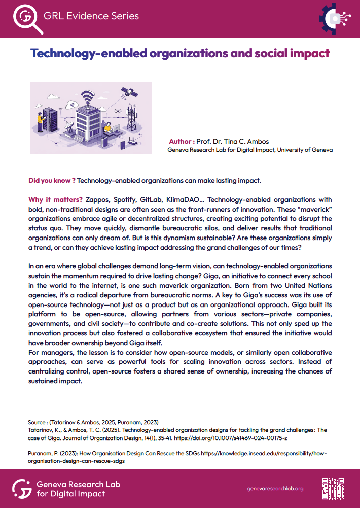 Did You Know - Tech-enabled organizations and social impact