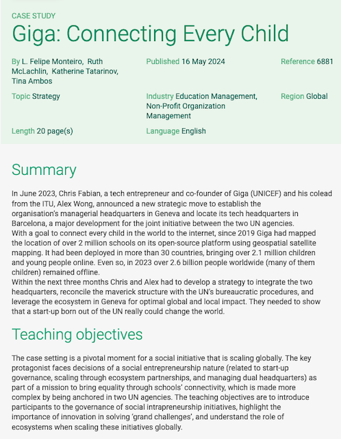 Giga: Connecting Every Child (INSEAD)